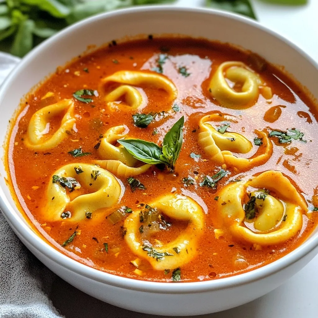 Creamy Tomato Basil Tortellini Soup Flavorful Bowl
