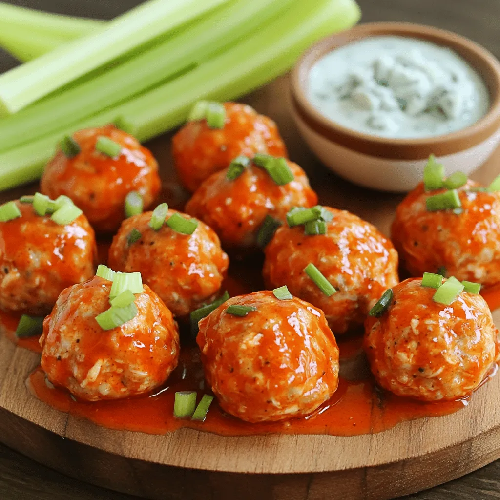 Spicy Buffalo Chicken Meatballs Irresistible Snack
