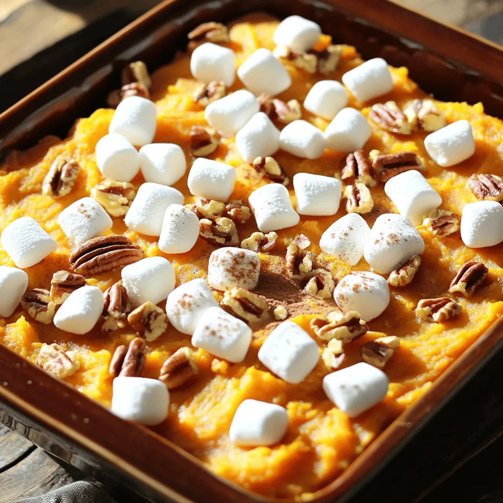 Sweet Potato Casserole with Marshmallows Delight