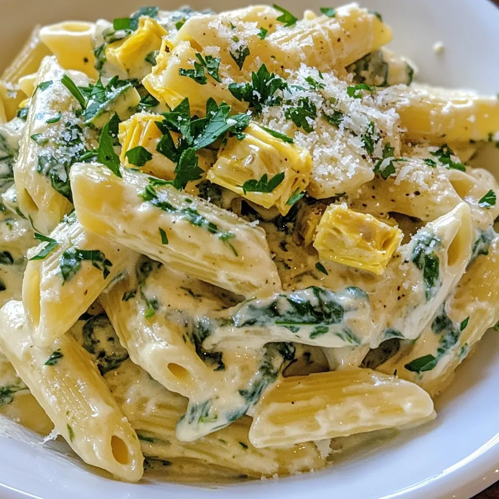 Creamy Spinach Artichoke Pasta Delightful Weeknight Meal