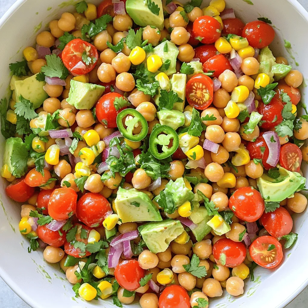 Southwest Chickpea Salad Tasty and Nutritious Meal