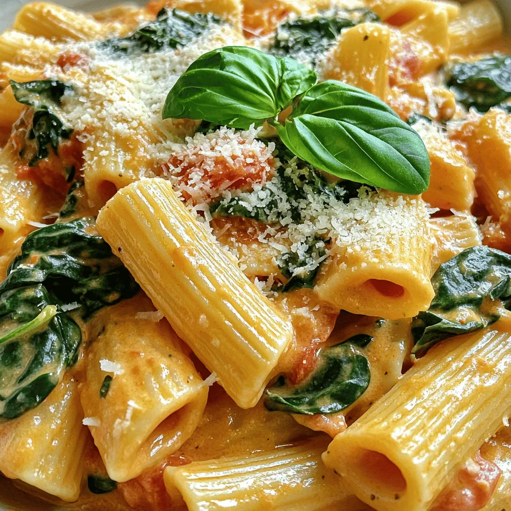Creamy Tomato and Spinach Pasta Flavorful Delight