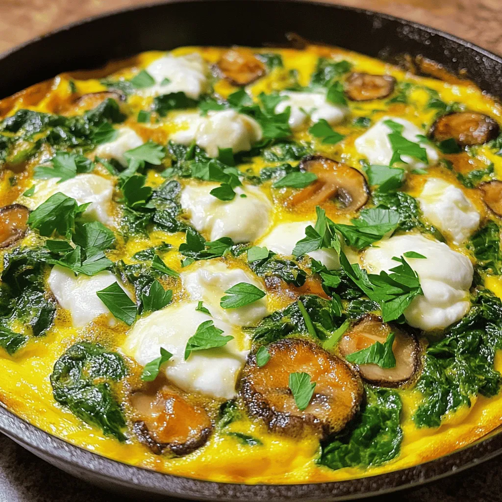 68. Spinach and Mushroom Frittata Simple and Delicious