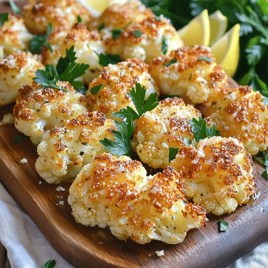 Garlic Parmesan Roasted Cauliflower Tasty Side Dish