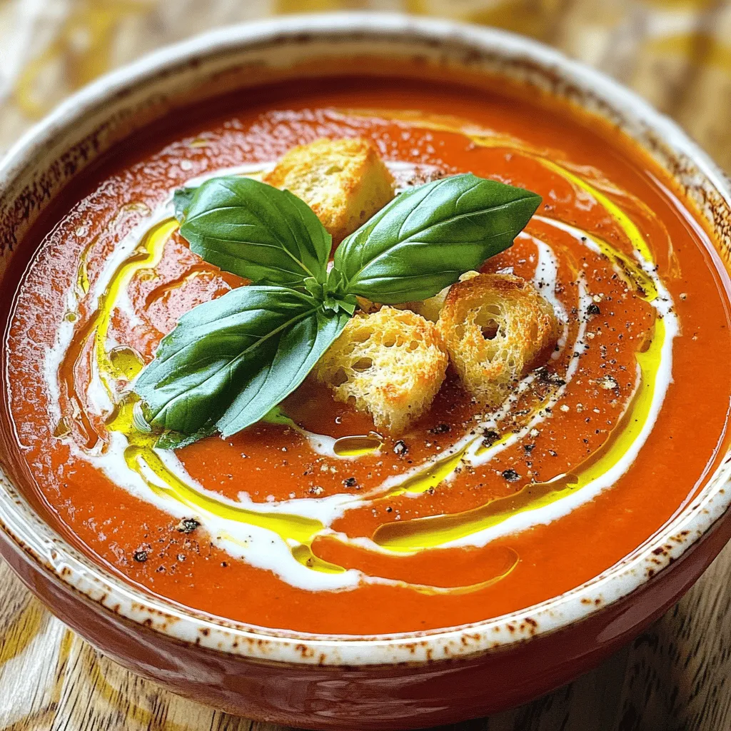 Creamy Tomato Basil Soup Simple and Healthy Recipe