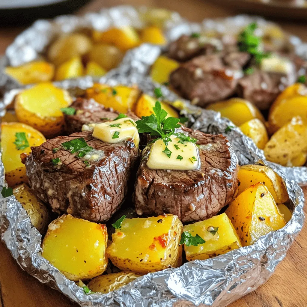 Garlic Butter Steak &#038; Potato Foil Packs Delicious Meal