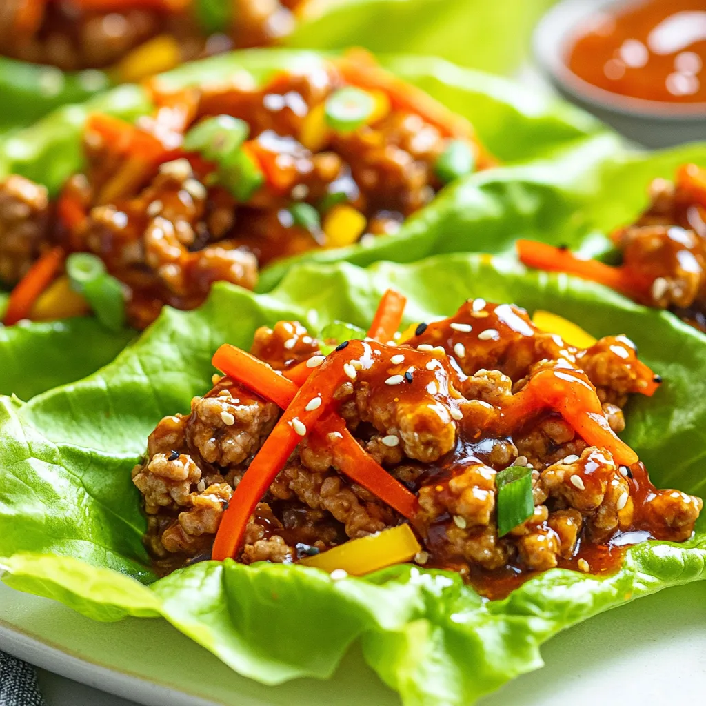 Teriyaki Chicken Lettuce Wraps Fresh and Tasty Treat