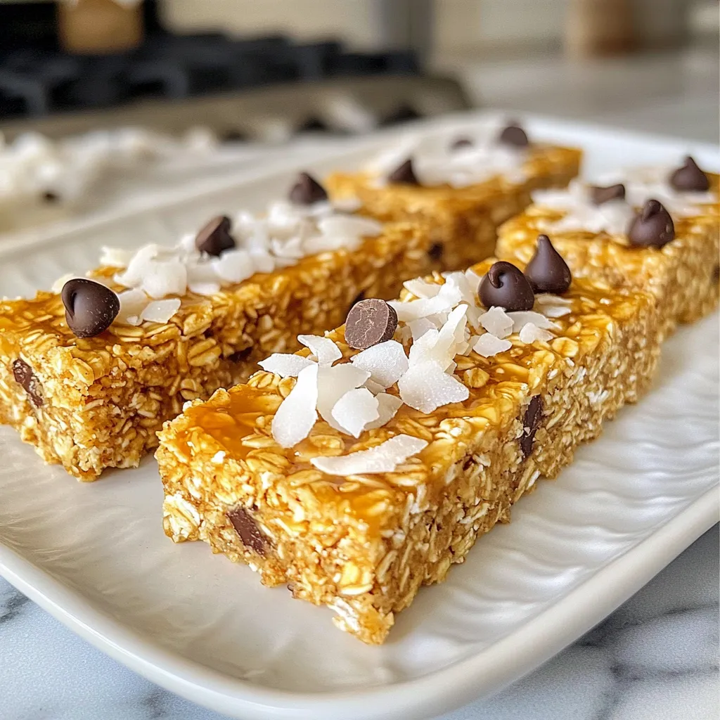 Coconut Chocolate Chip Granola Bars Easy and Tasty Treat