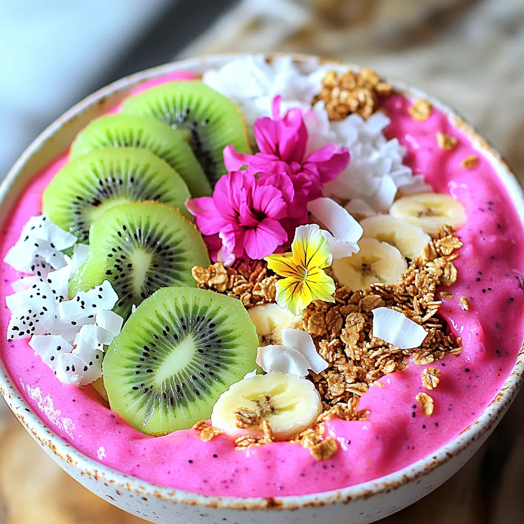 Tropical Dragon Fruit Smoothie Bowl Easy and Tasty