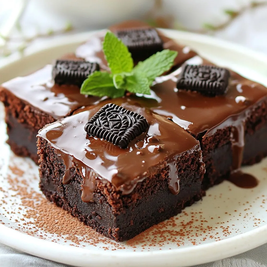 Chocolate Mint Oreo Brownies Delightful and Decadent