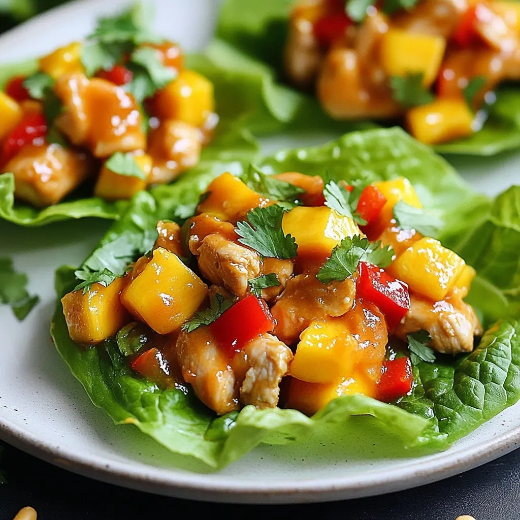 Mouthwatering Mango Chicken Lettuce Wraps Recipe
