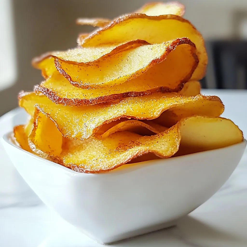 Cinnamon Sugar Baked Apple Chips Crispy and Sweet Snack