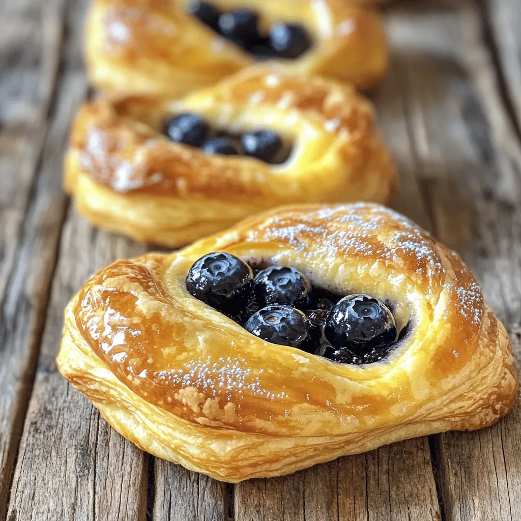 Wild Blueberry Coffee Cake Danishes Delightful Treat