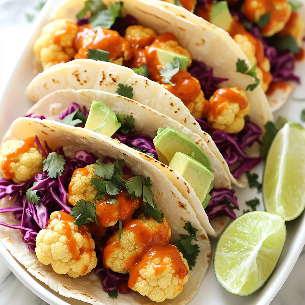 Air Fryer Buffalo Cauliflower Tacos Spicy and Simple