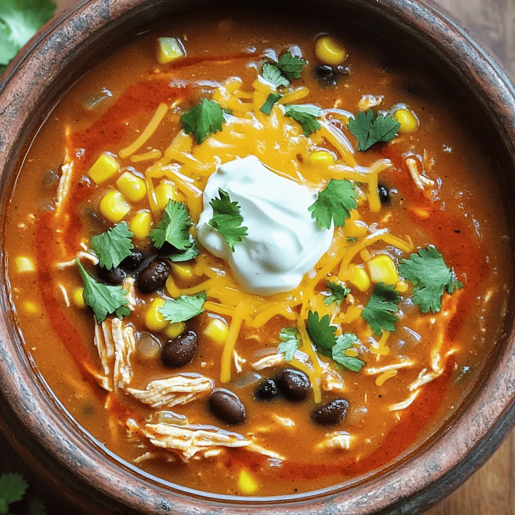 Savory Slow Cooker Chicken Enchilada Soup Recipe
