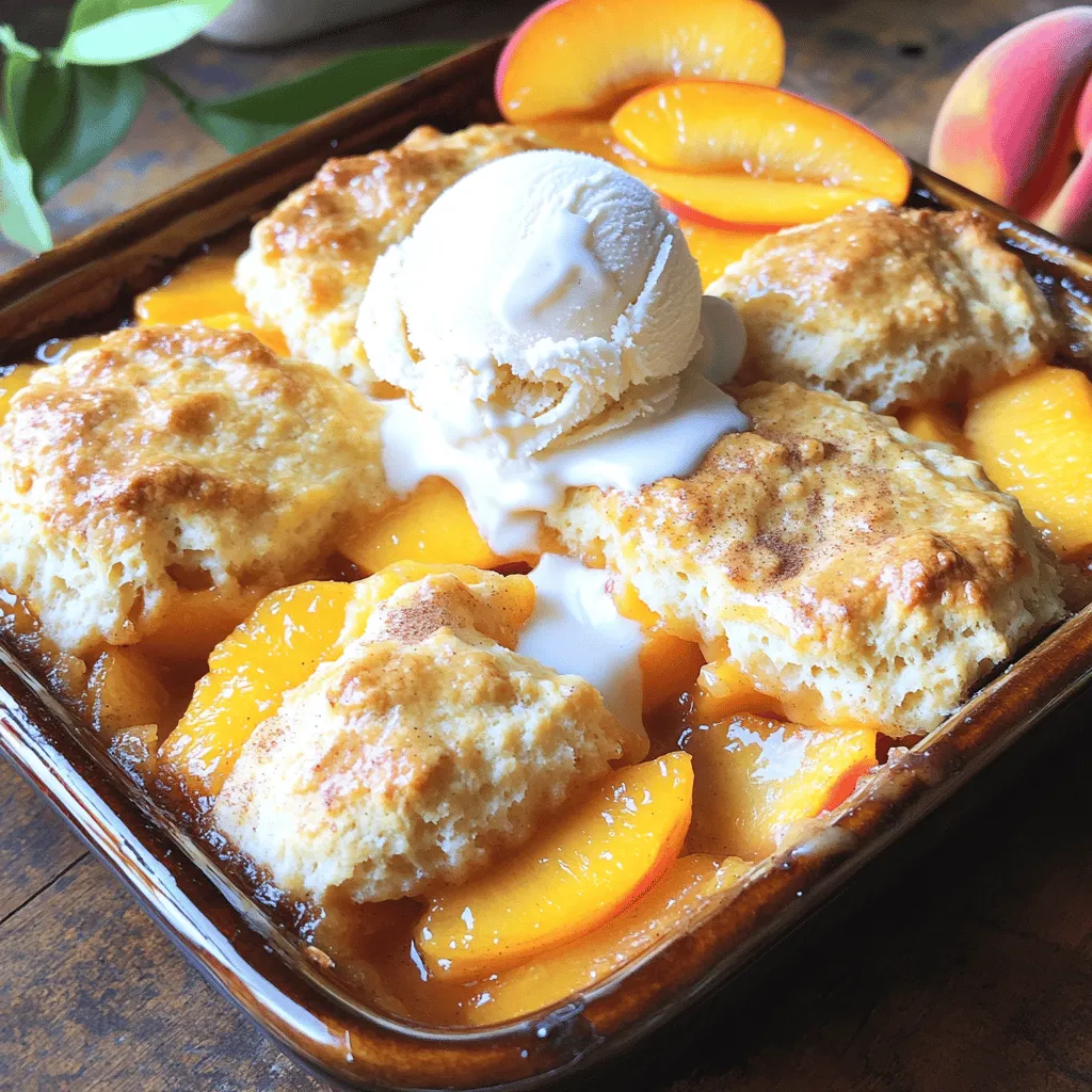 Peach Cobbler with Biscuit Topping Simple and Sweet
