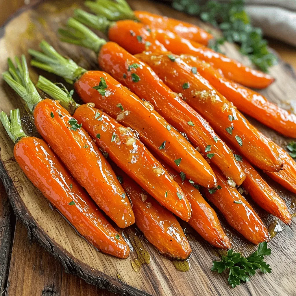 Honey Garlic Butter Roasted Carrots Delicious Side Dish