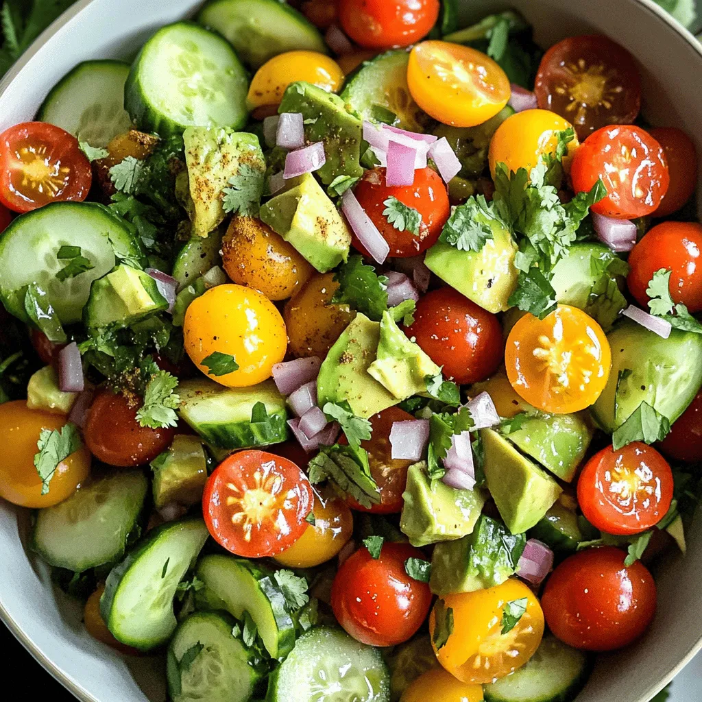 Avocado Tomato Cucumber Salad Fresh and Tasty Delight