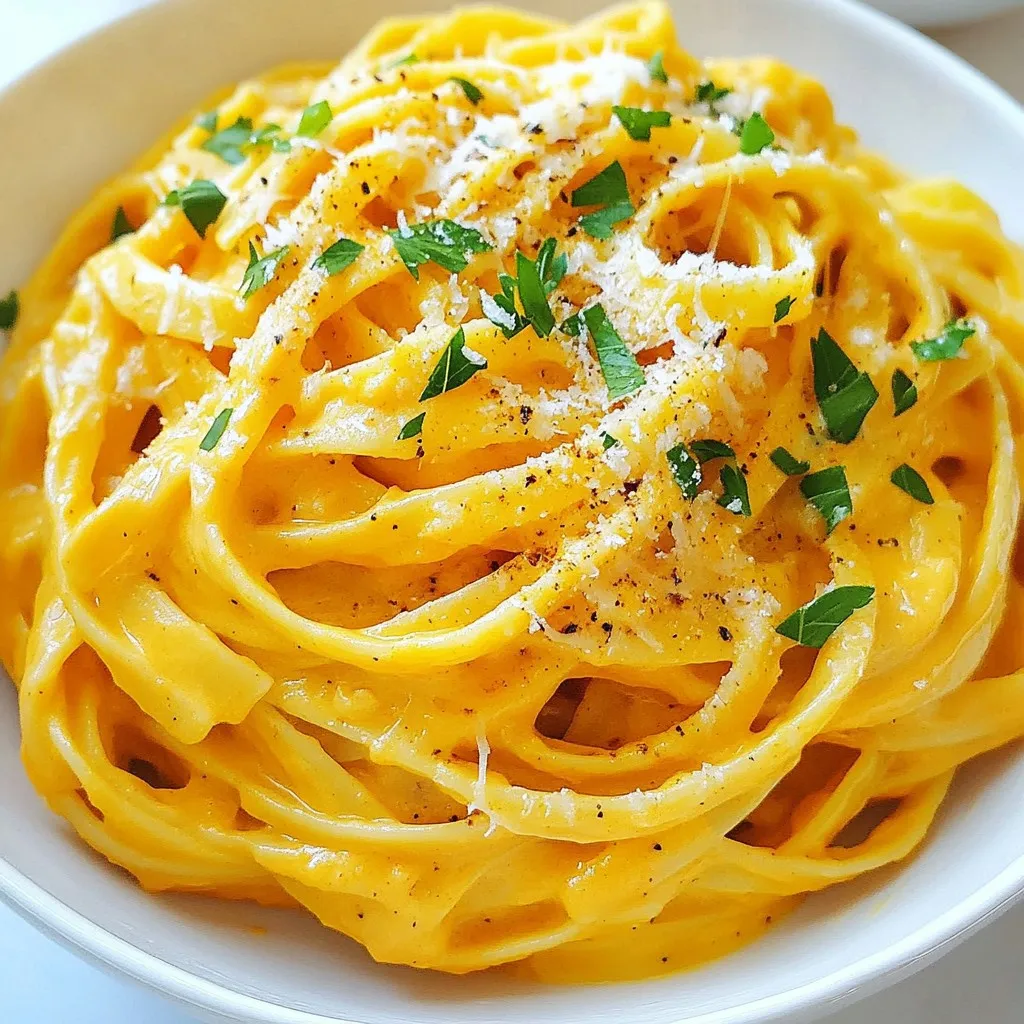Creamy Pumpkin Alfredo Pasta Tasty and Satisfying Dish