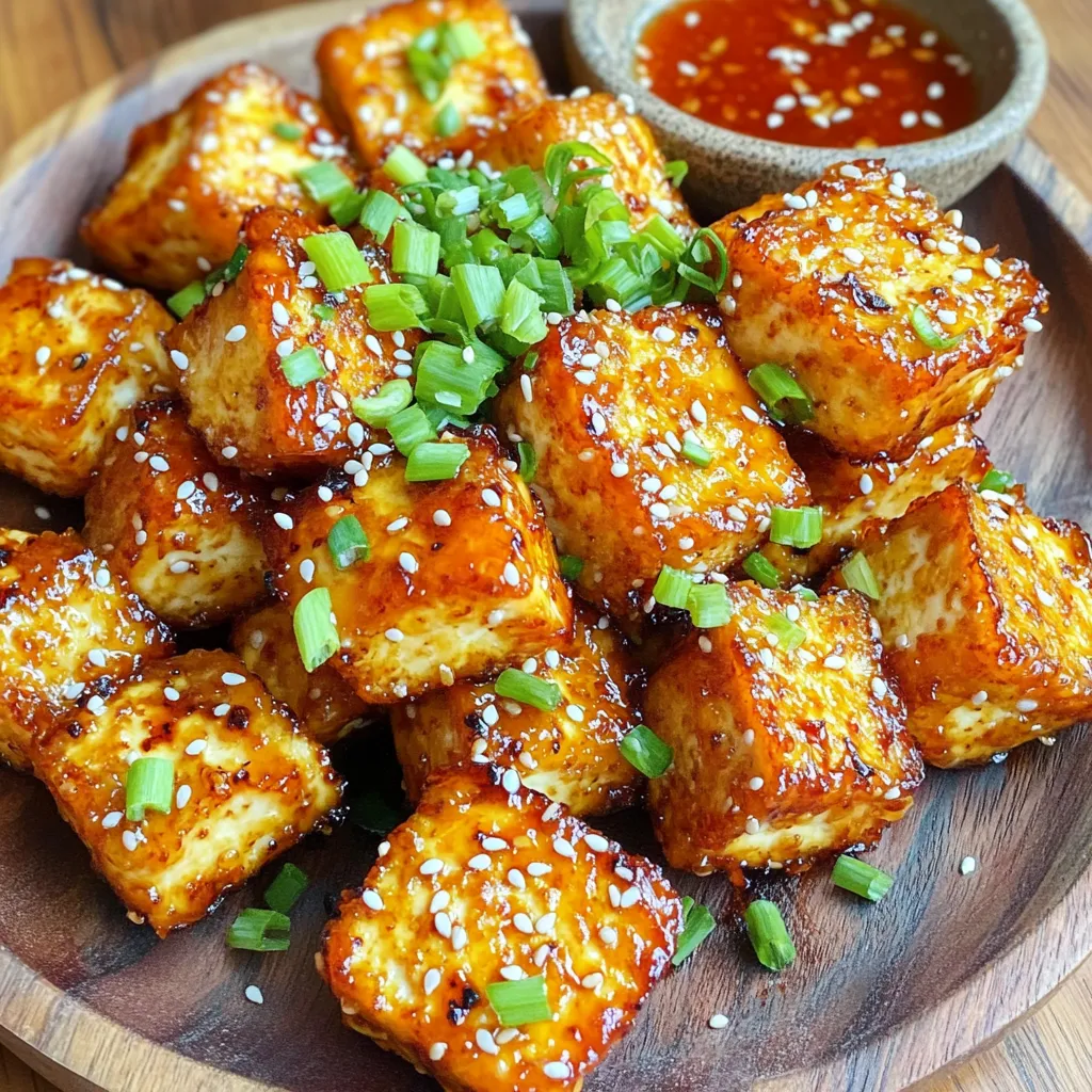 Air Fryer Honey Garlic Tofu Nuggets Crispy Delight