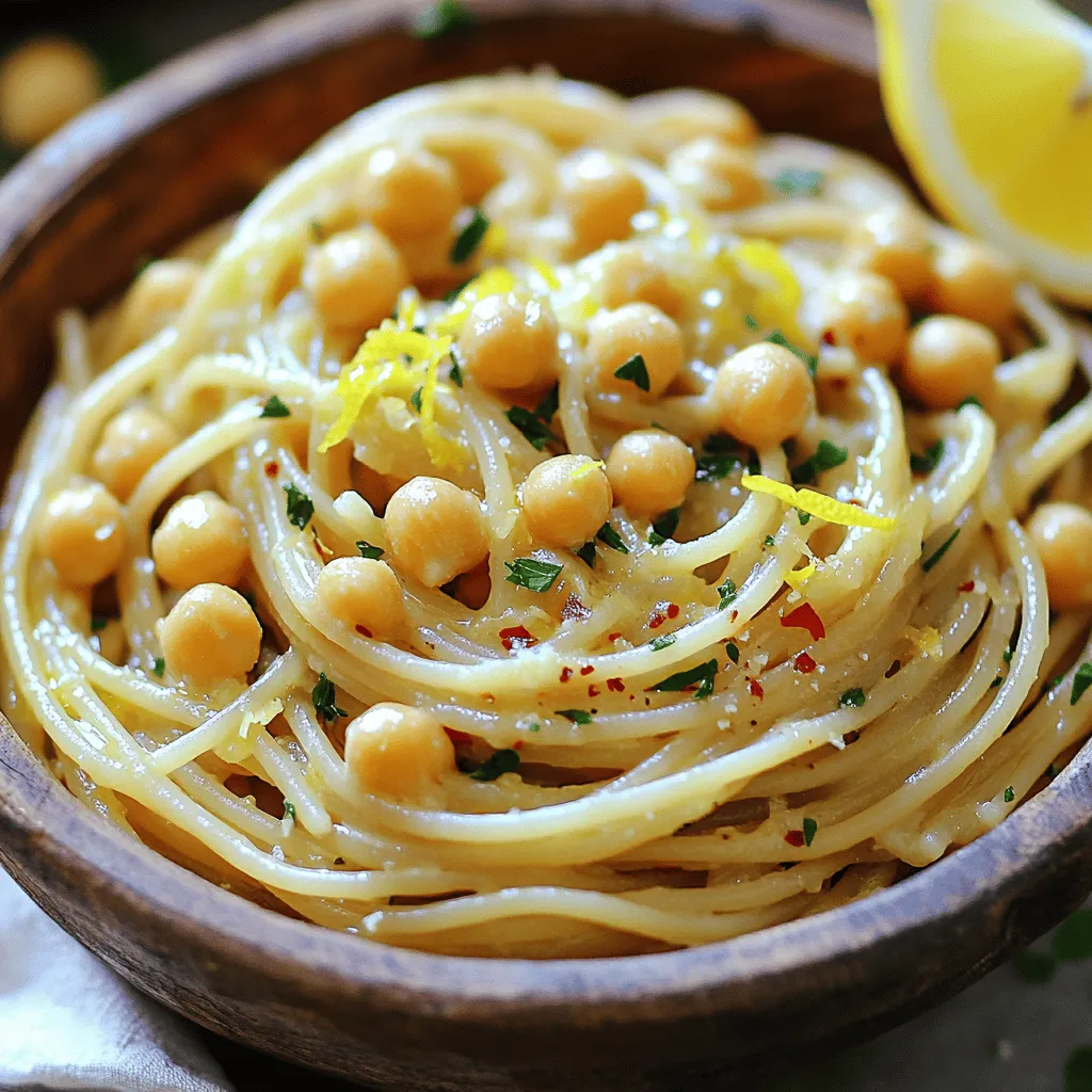 Lemon Garlic Chickpea Pasta 15-Minute Flavor Boost