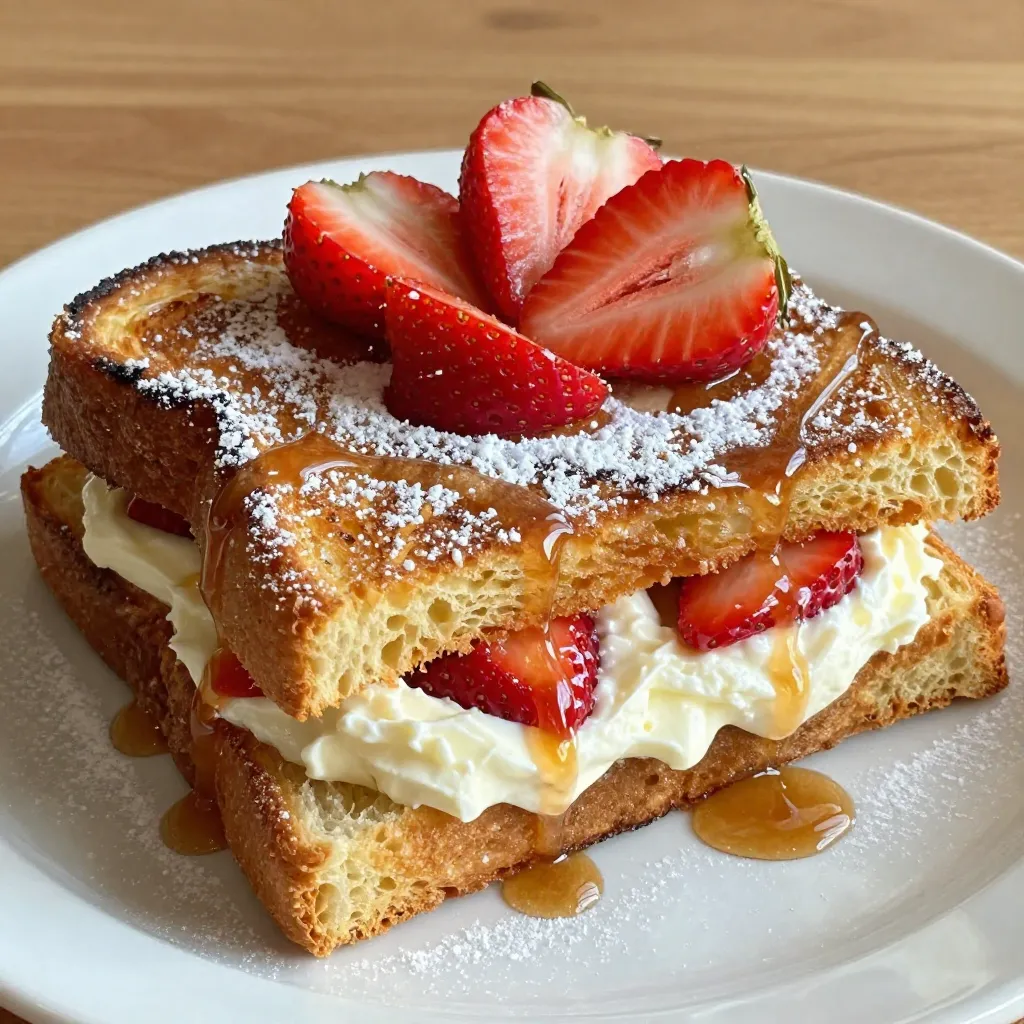 Strawberry Cream Cheese Stuffed French Toast Delight