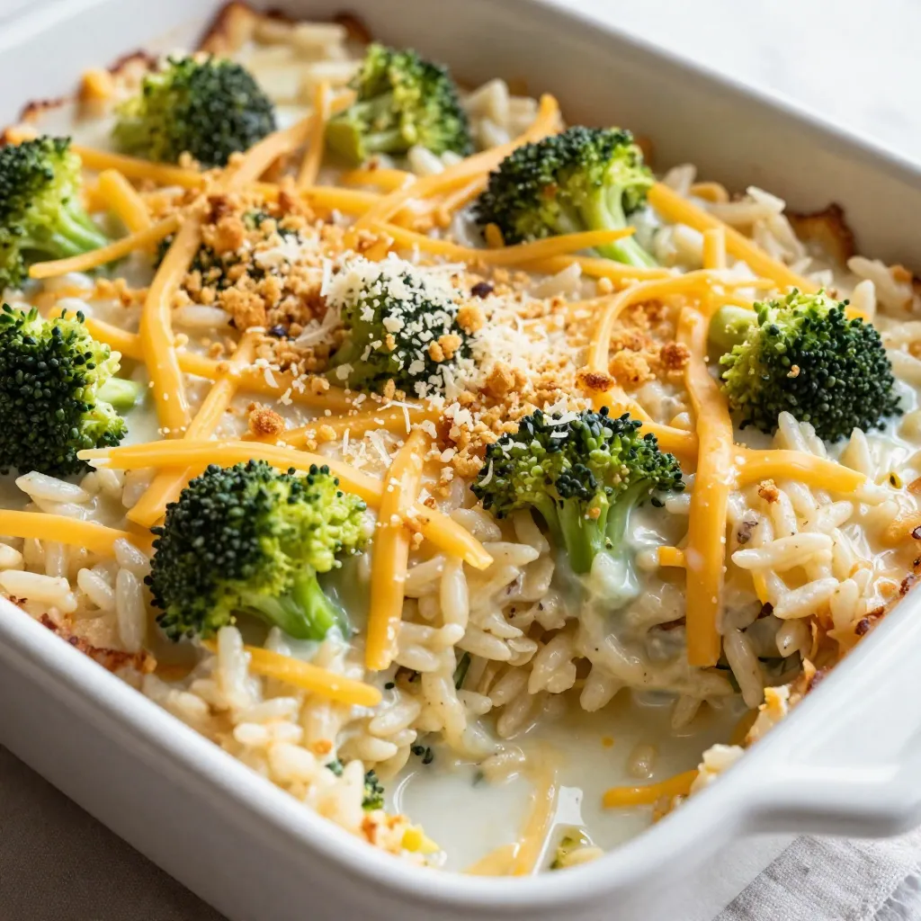 Cheesy Broccoli Rice Casserole Quick Family Meal
