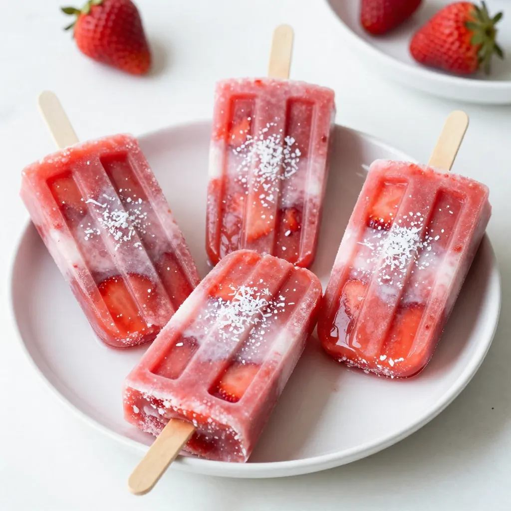 Strawberry Coconut Popsicles Refreshing Summer Treat