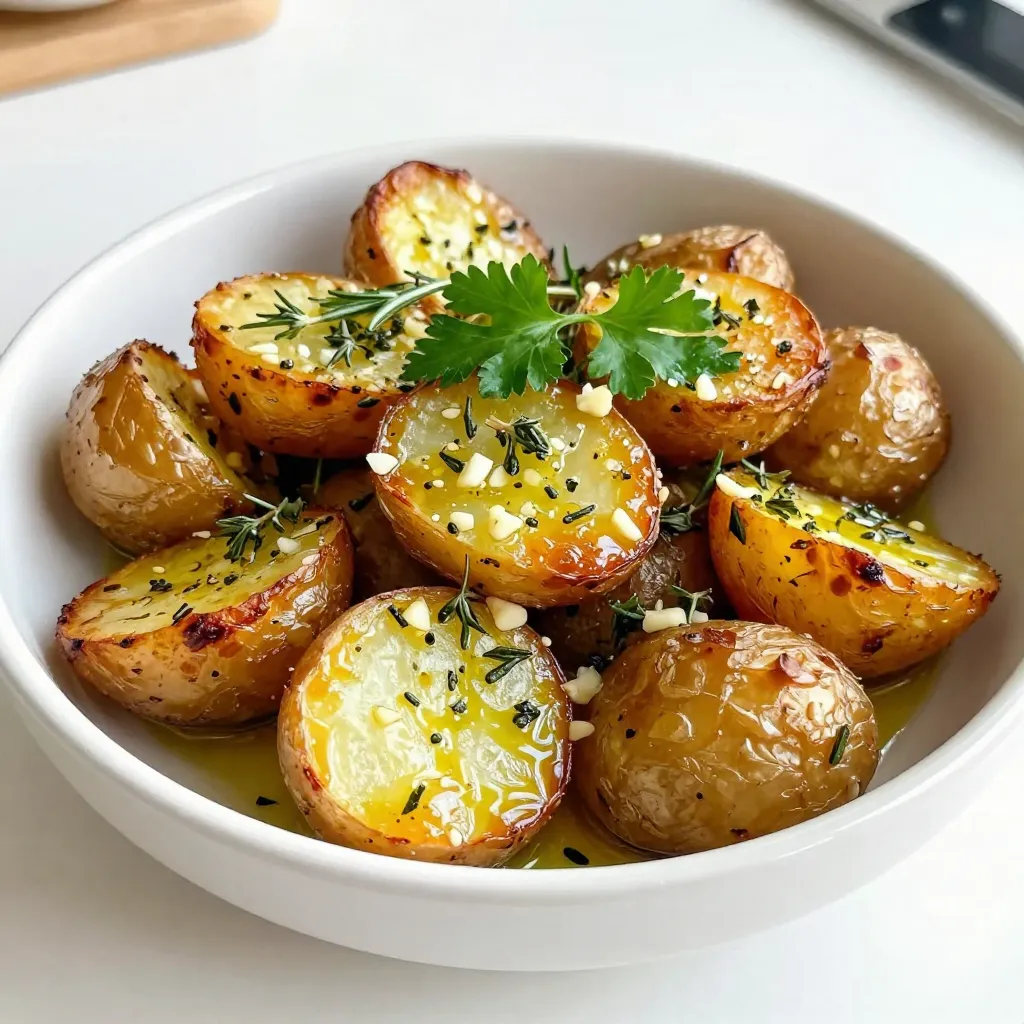 Garlic Herb Roasted Fingerling Potatoes Tasty Delight