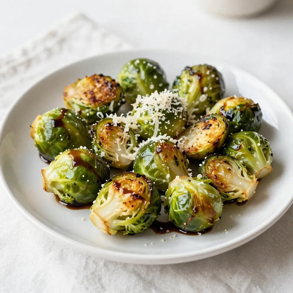 Garlic Herb Roasted Brussels Sprouts with Parmesan Delight