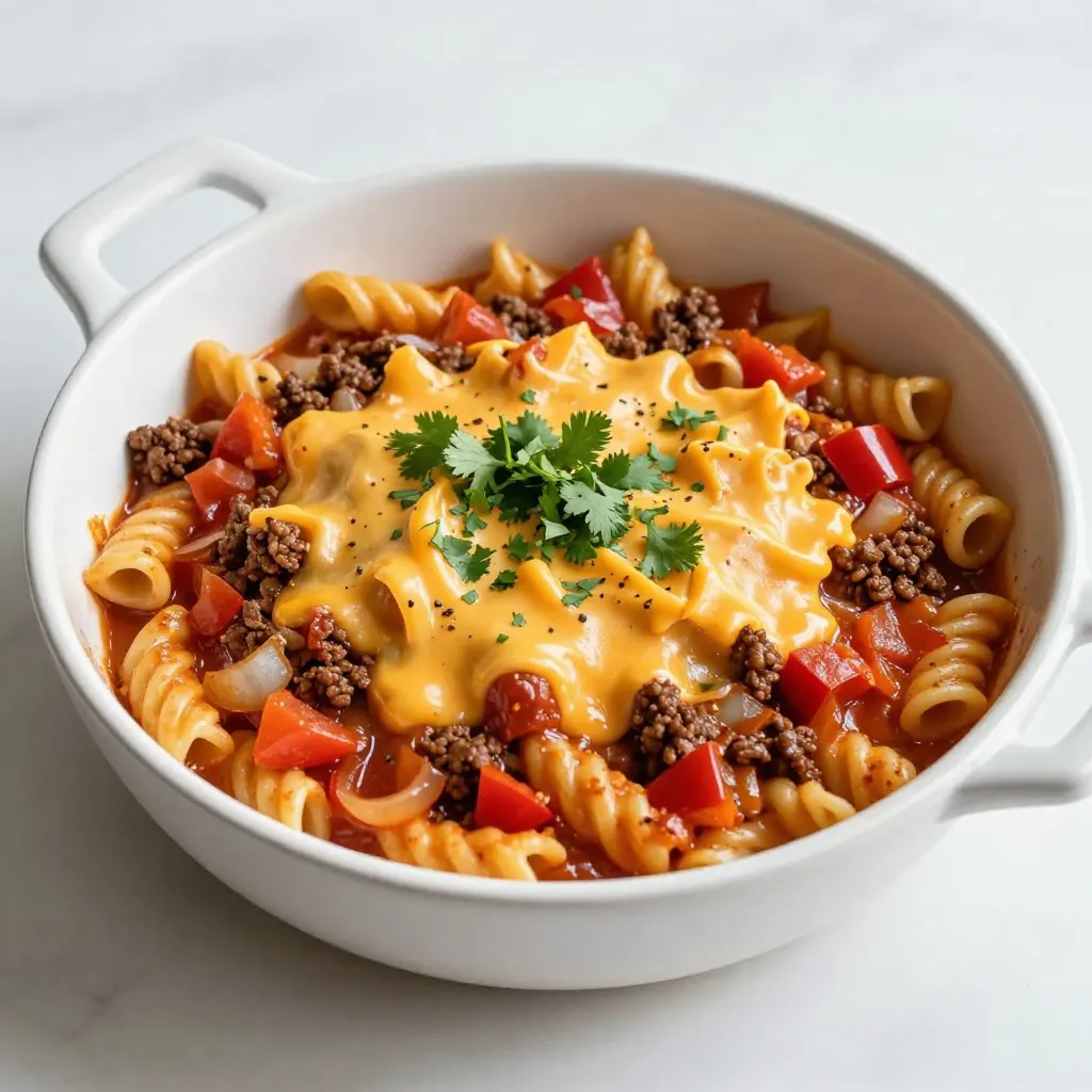 Cheesy Taco Pasta Skillet Easy Family Meal Recipe