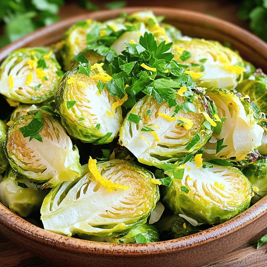 Lemon Garlic Roasted Brussels Sprouts Flavorful Side Dish