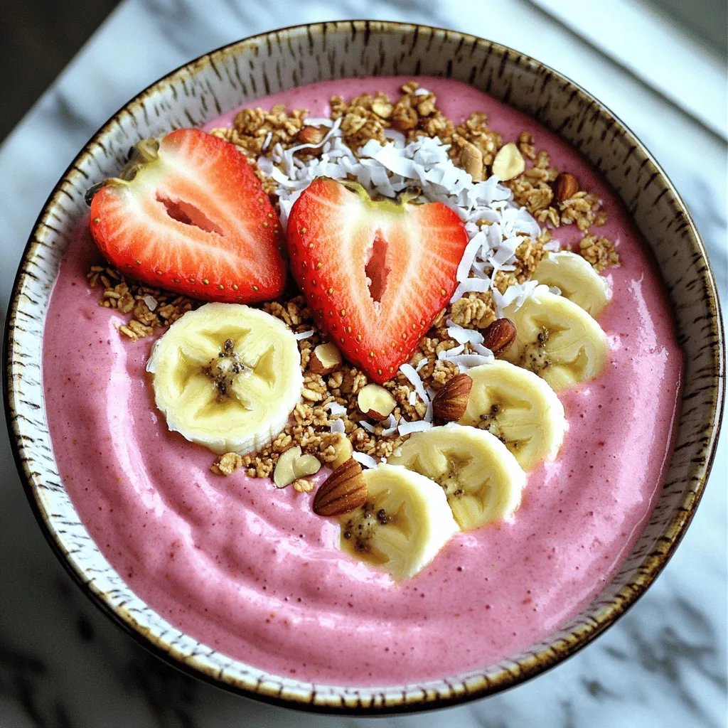Strawberry Banana Smoothie Bowl Fresh and Flavorful Treat