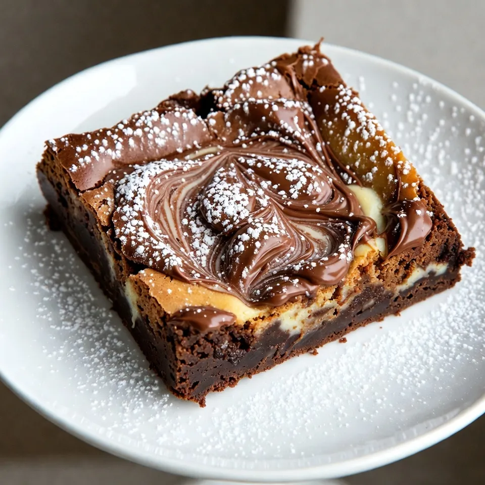 Nutella Swirl Cheesecake Brownies Irresistible Delight