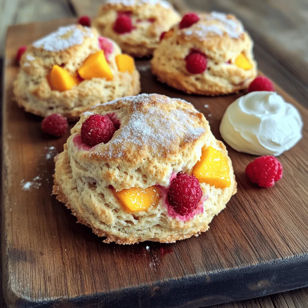 Peach Raspberry Scones Delicious and Simple Recipe