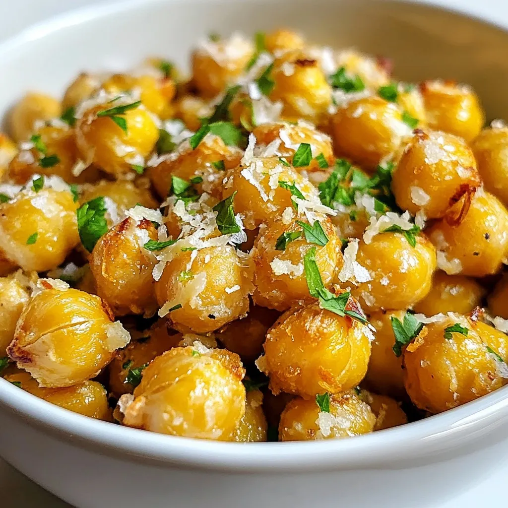 Garlic Parmesan Roasted Chickpeas Crunchy Snack Delight