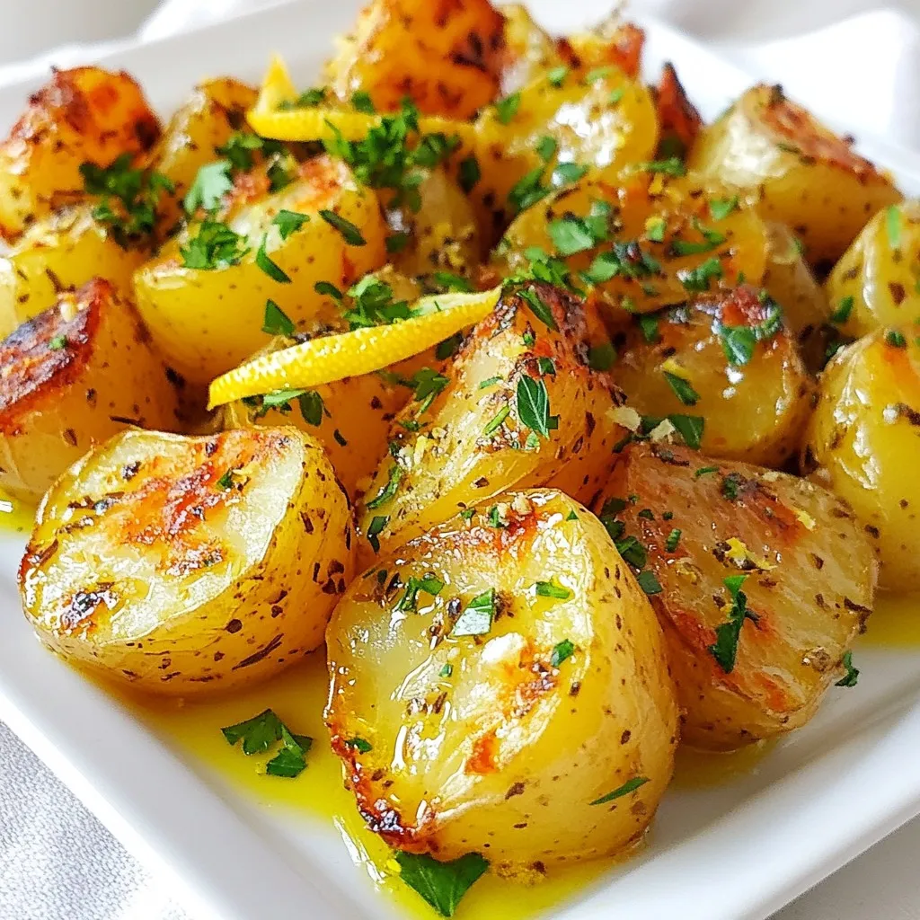 Greek Lemon Potatoes Flavorful Garlic Roasted Delight
