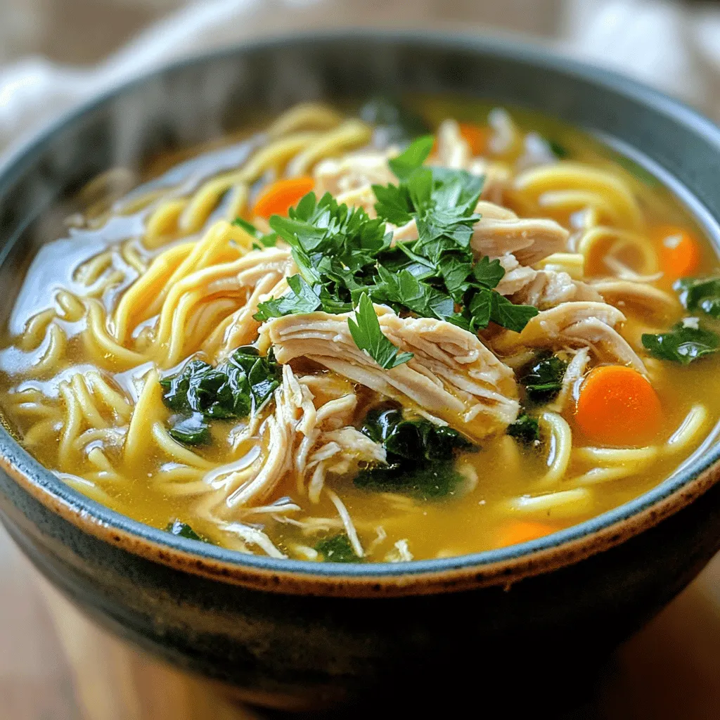 Slow Cooker Honey Garlic Chicken Noodle Soup Delight