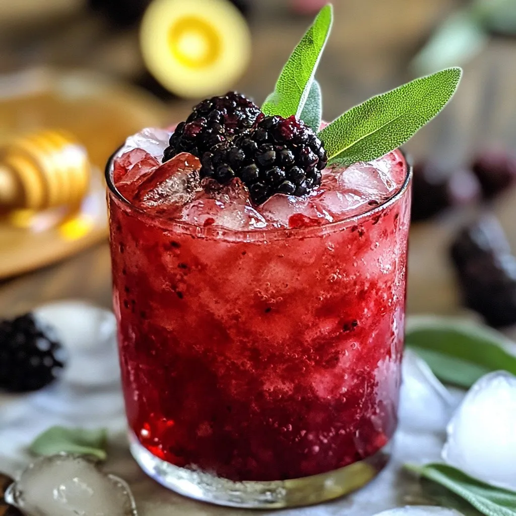 Blackberry Sage Smash Mocktail Refreshing Delight