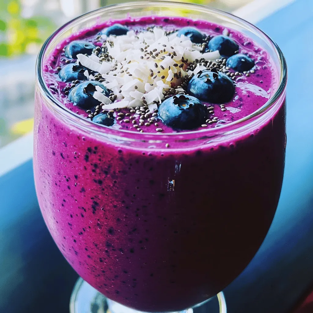 Blueberry Coconut Smoothie Refreshing and Easy Recipe