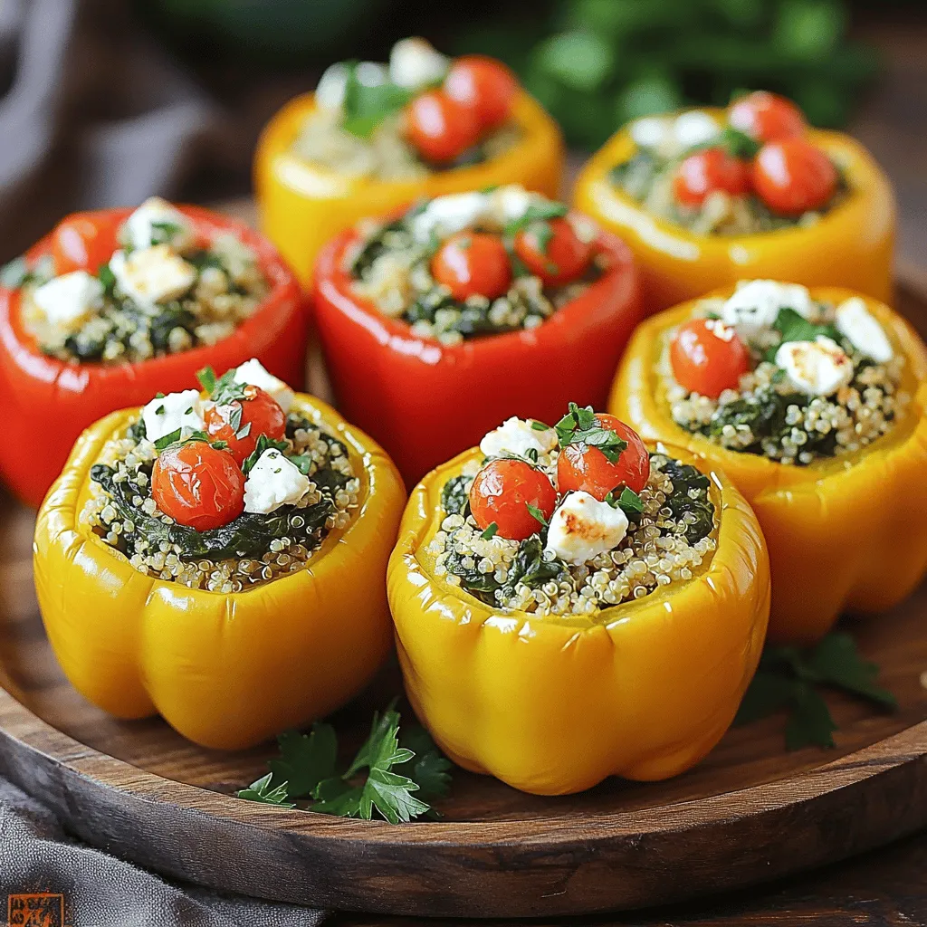 Spinach &#038; Feta Stuffed Peppers Tasty and Healthy Meal
