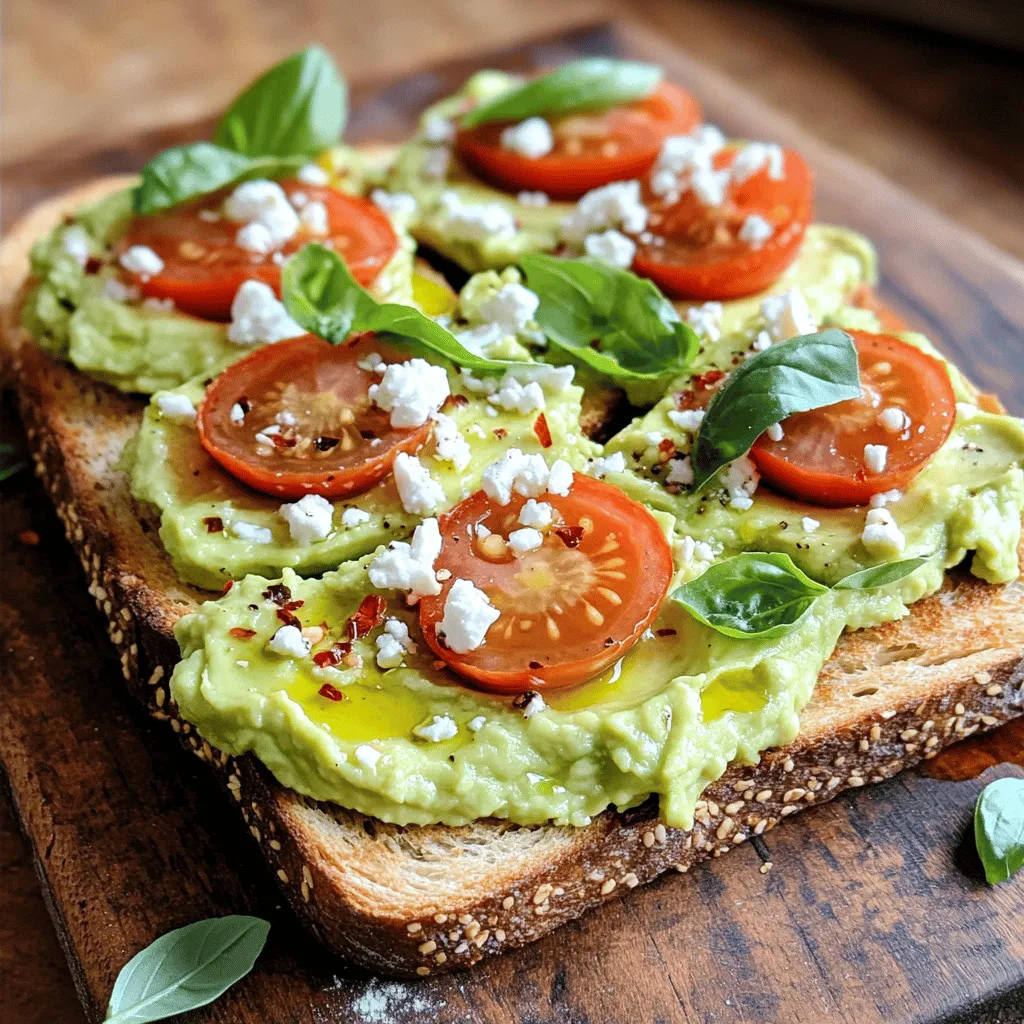 Avocado Toast with Feta and Tomatoes Delightful Recipe