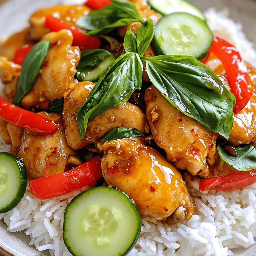 Thai Basil Chicken with Jasmine Rice Delightful Meal