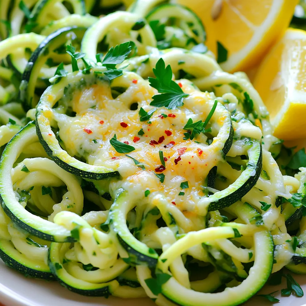 Minute Garlic Parmesan Zucchini Noodles Flavor Boost