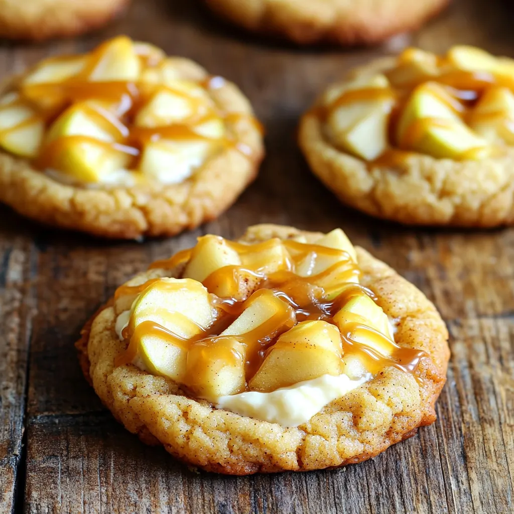 Caramel Apple Cheesecake Stuffed Cookies Delight