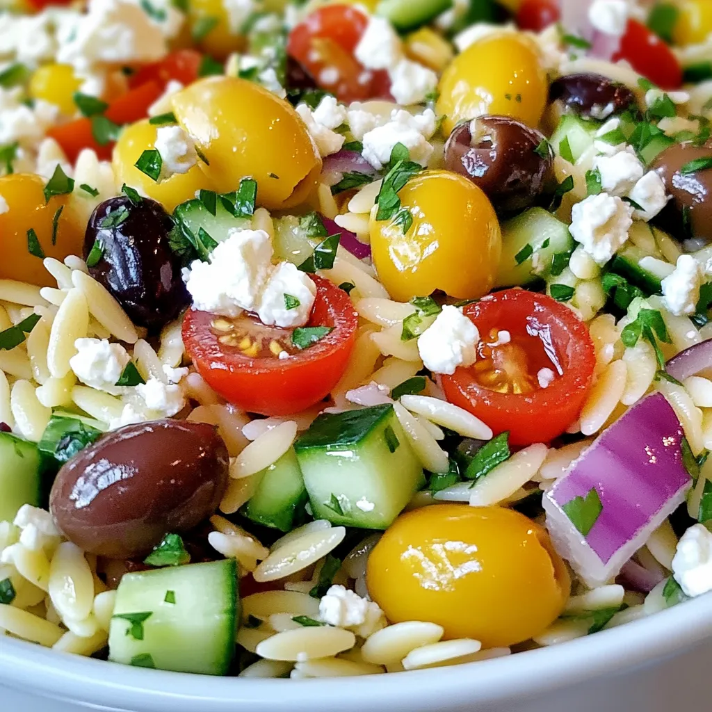Mediterranean Orzo Salad Fresh and Flavorful Dish