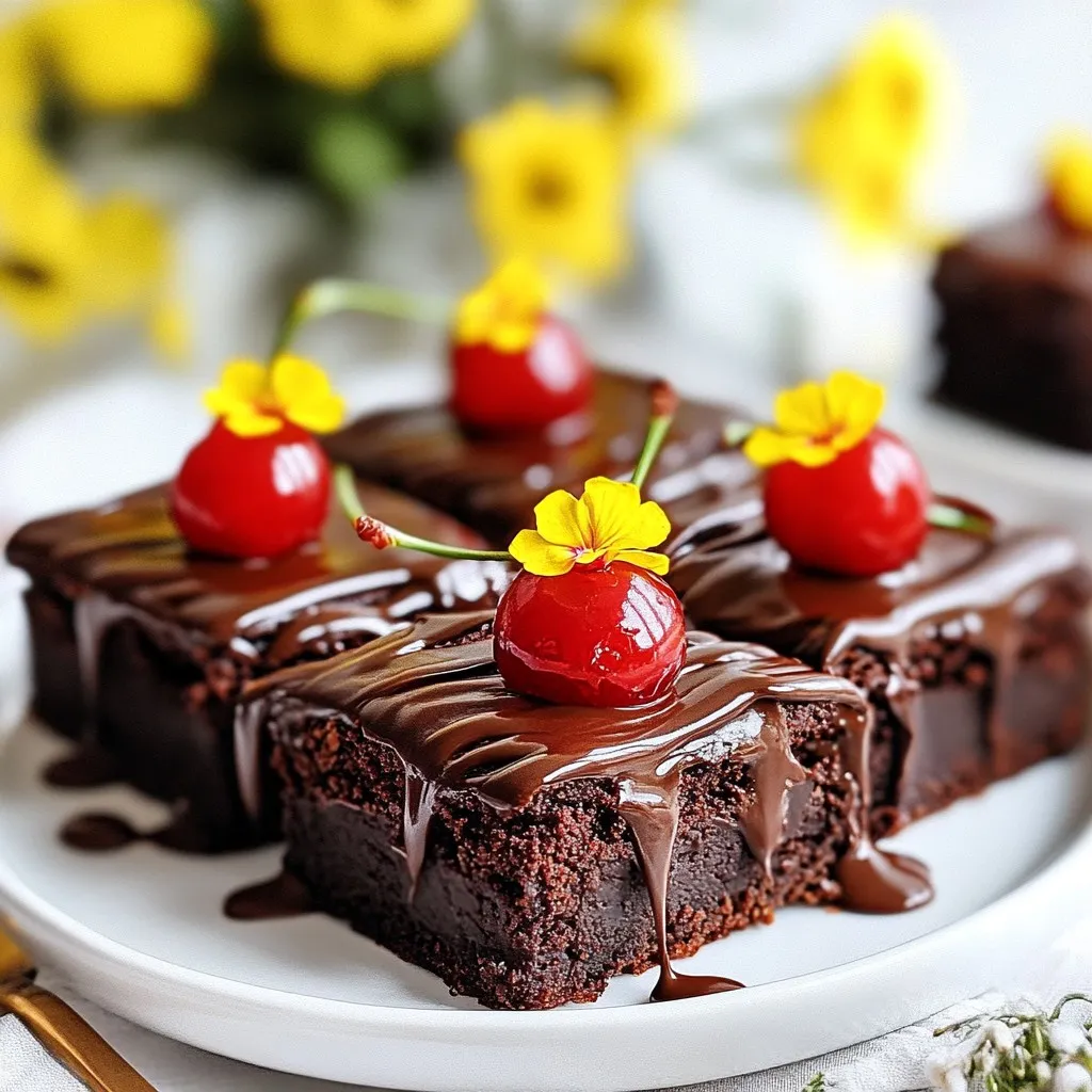 Chocolate Covered Cherry Brownies Delightful Treat