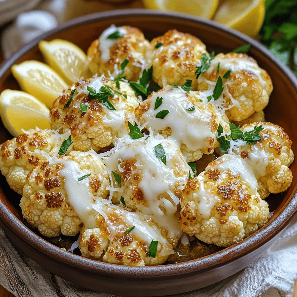 Garlic Parmesan Roasted Cauliflower Easy Side Dish