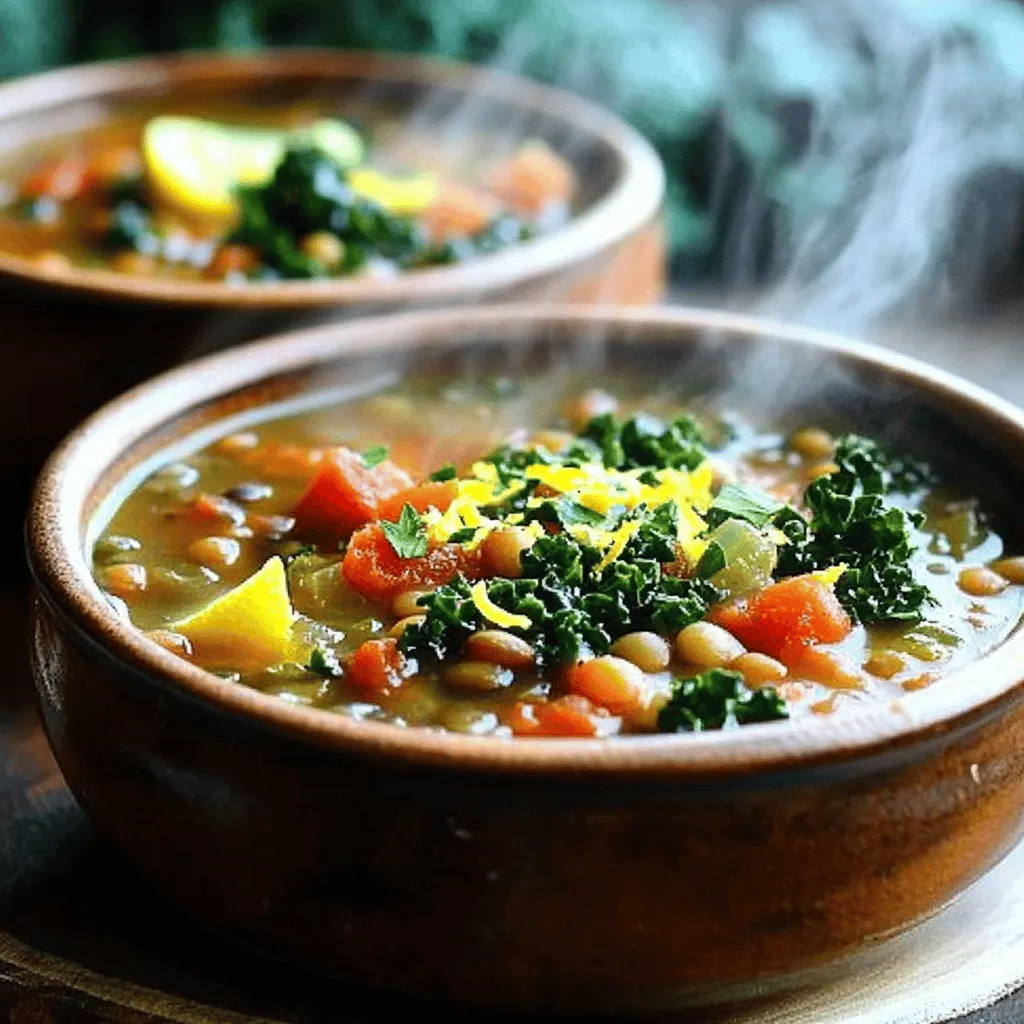 Savory Slow Cooker Tuscan Lentil Soup Recipe