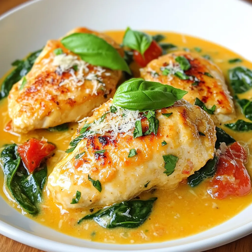 Creamy Tomato Spinach Chicken Skillet Simple Recipe